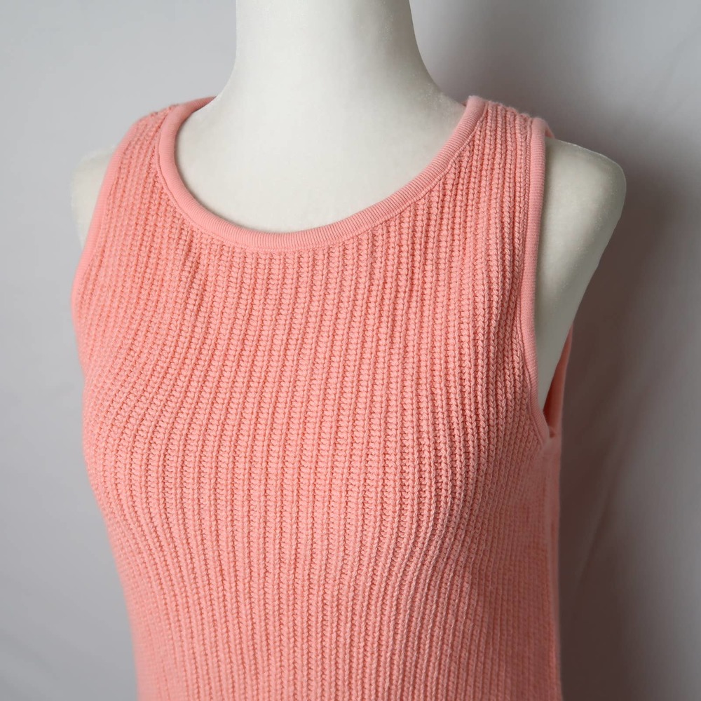 MODA International coral pink knit sleeveless mini dress M - Picture 2 of 5